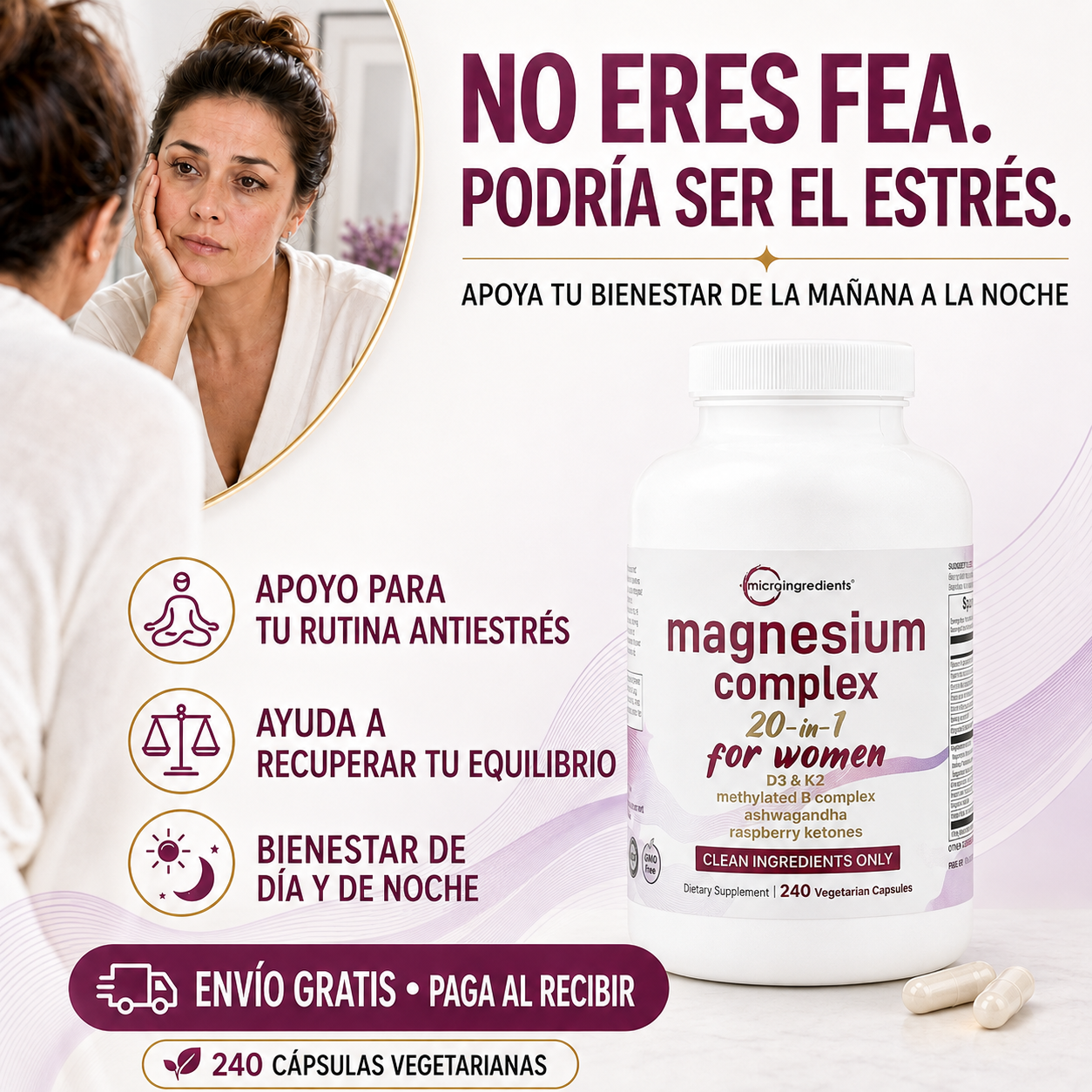 Magnesio Complex 20 en 1 — ¡Que el estrés no apague tu belleza!